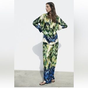 Zara Multicolor Printed Blouse Tunic top